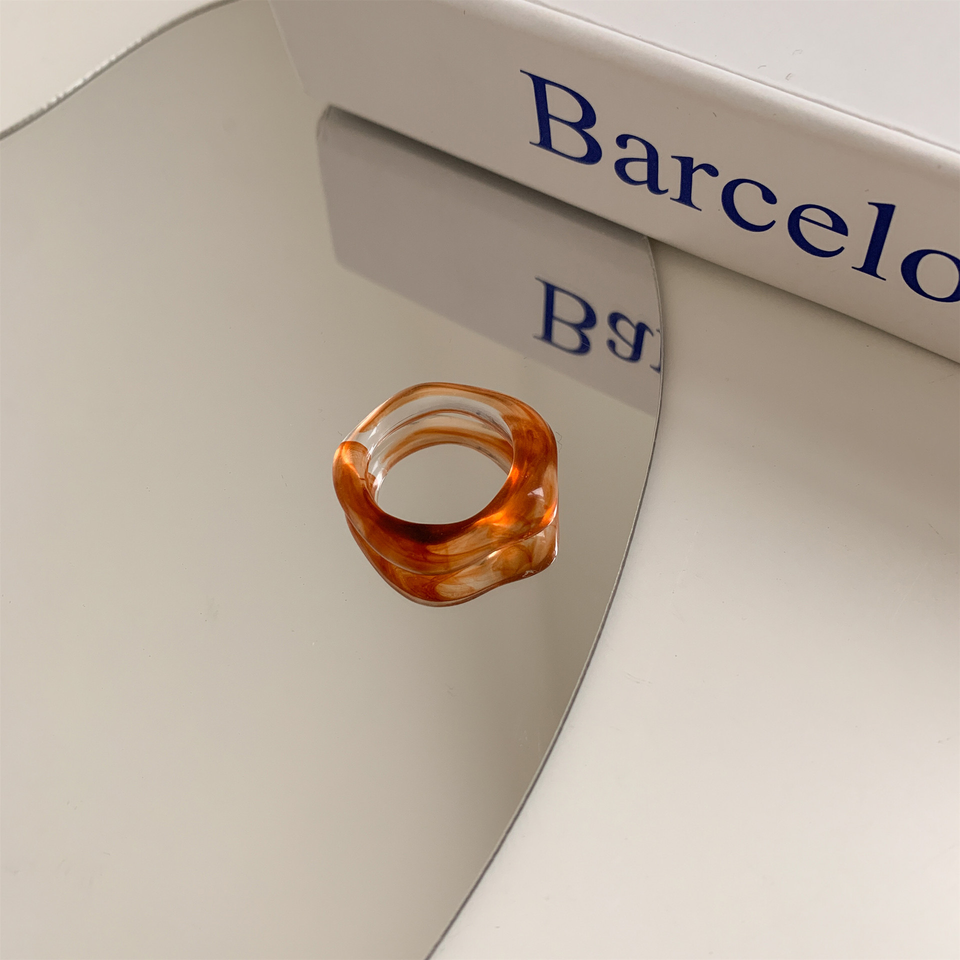 5g Weight Rings Classification 1 Piece Quantity Holiday, Daily Occasion Plastic, Resin Material Solid Color Pattern Women's Gender Enamel Design Simple Style, Classic Style Style Simple Style Classic Style Solid Color Plastic Resin Enamel Women's Rings 7
