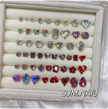 K9水晶尖底钻美甲饰品 方糖肥方鸽子蛋diy饰品配件穿戴甲堆钻批发