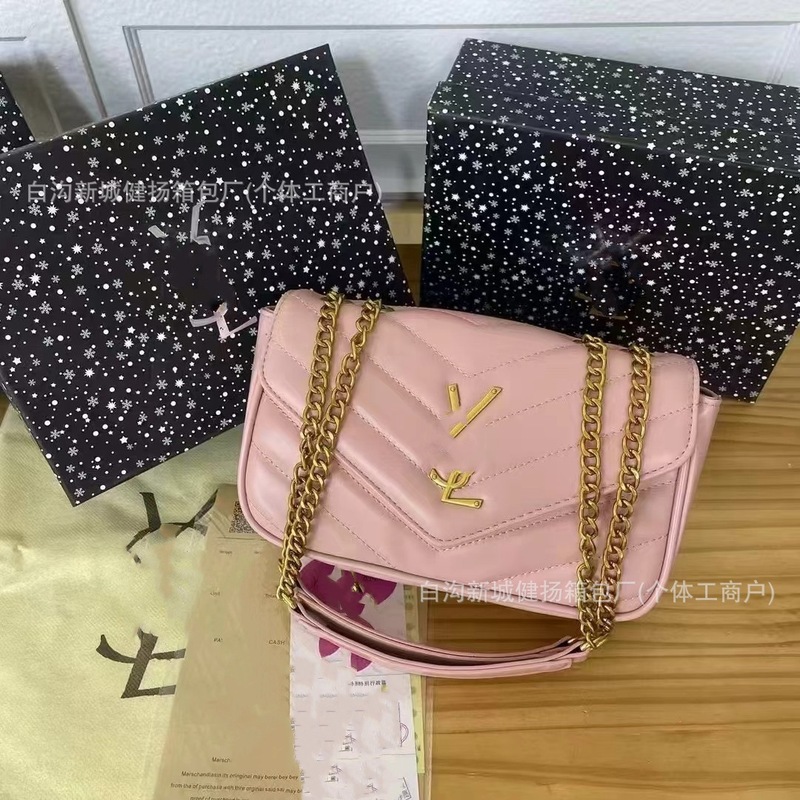 女性のためのハイエンドチェーンバッグ 2025 新しい韓国スタイルの刺繍菱形バッグ多用途ファッショナブルな気質シングルショルダークロスボディバッグ|undefined