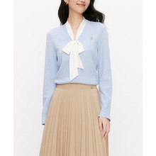 设计感蝴蝶结针织衫女早春新款2025年小个子气质显瘦宽松休闲上衣
