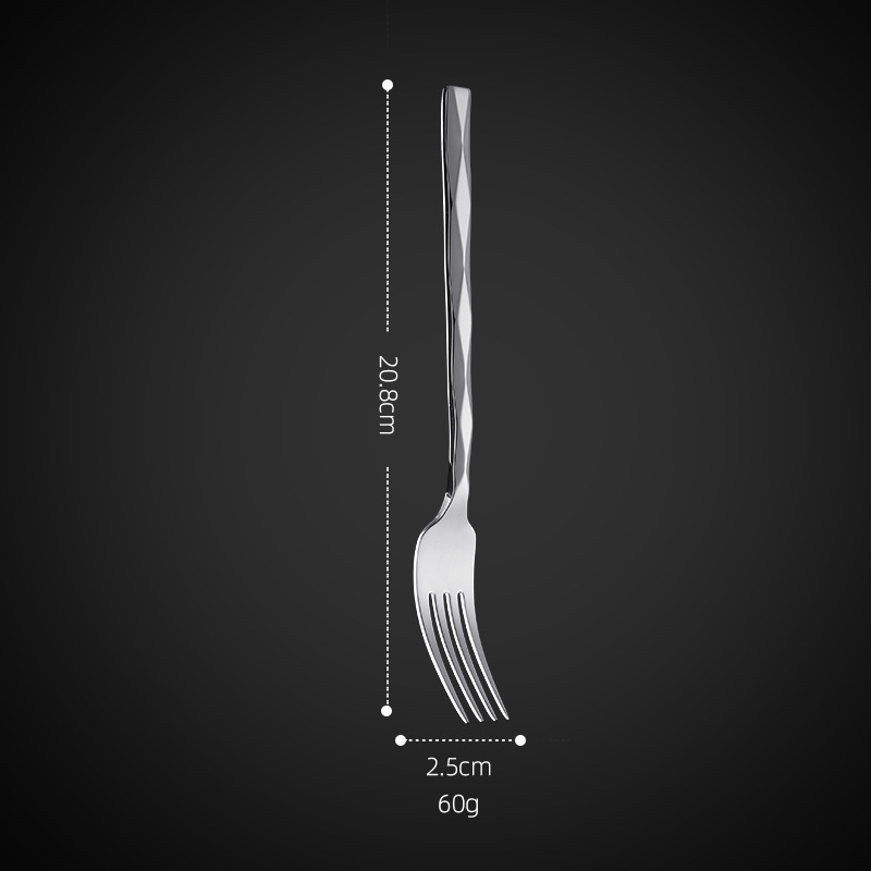 BSD-68 사각 손잡이 다이아몬드형 디너 포크