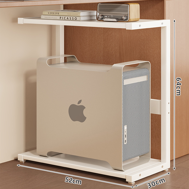 Soporte de Suelo para CPU de Acero y Madera para Oficina y Hogar