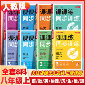 8八年级上册课课练人教版语文数学英语物理生物初二同步训练习册