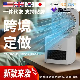 Hot-selling mini cooling and heating fan household desktop small fan cooling and heating dual-purpose cross-border generation hair two-in-one cooling and heating fan