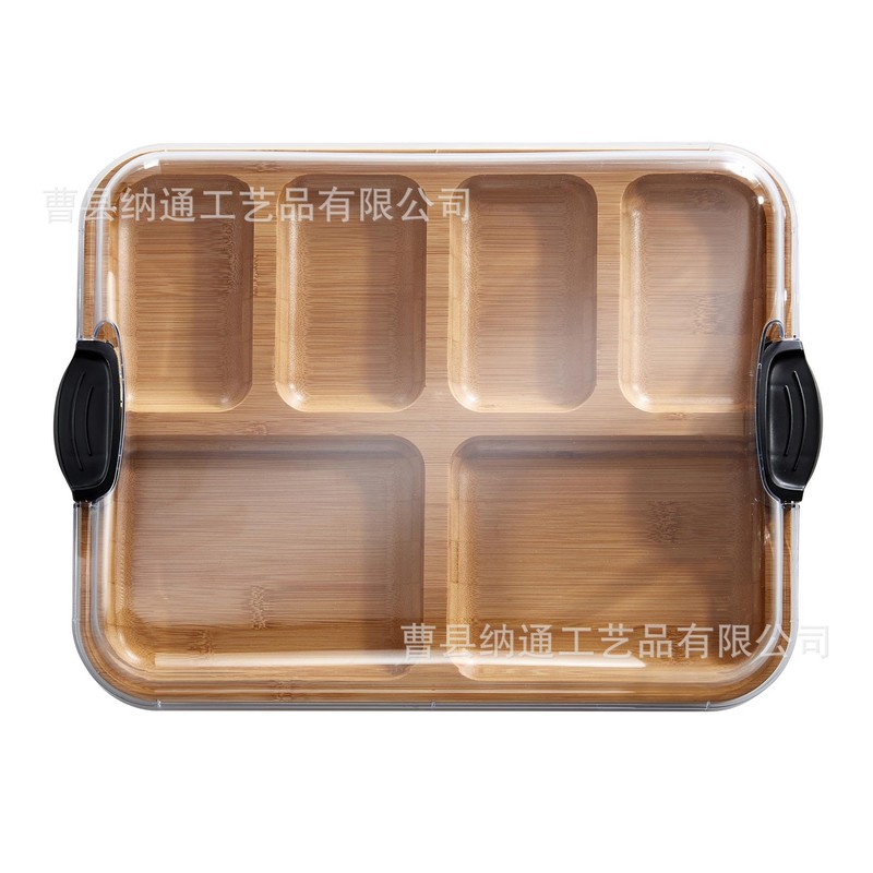 現物竹製熟食板台所用品透明蓋付き果物ステーキ菓子トレイ多格木製チーズ板|undefined