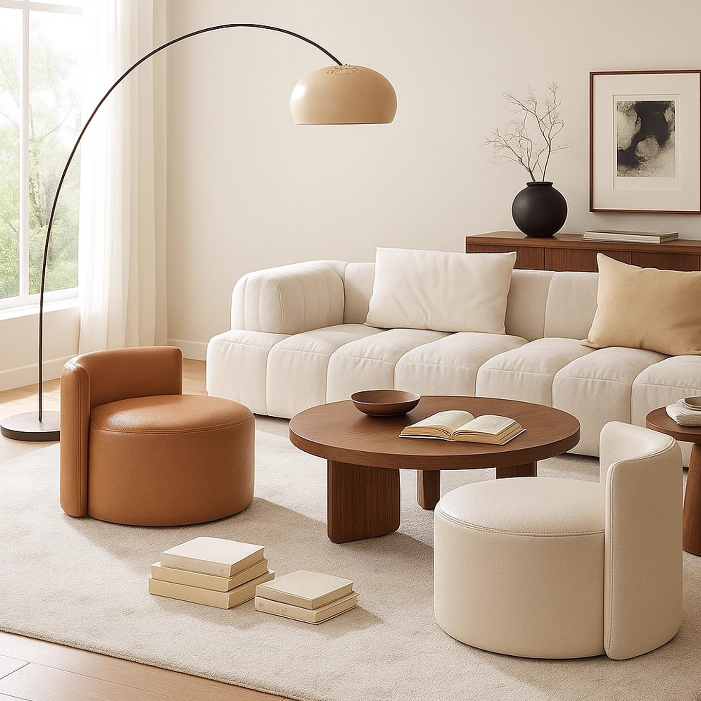 Taburetes de sofá de lujo ligero, paquetes blandos, taburetes de cuero, taburetes de mesa de té, taburetes de respaldo, taburetes para cambiar zapatos