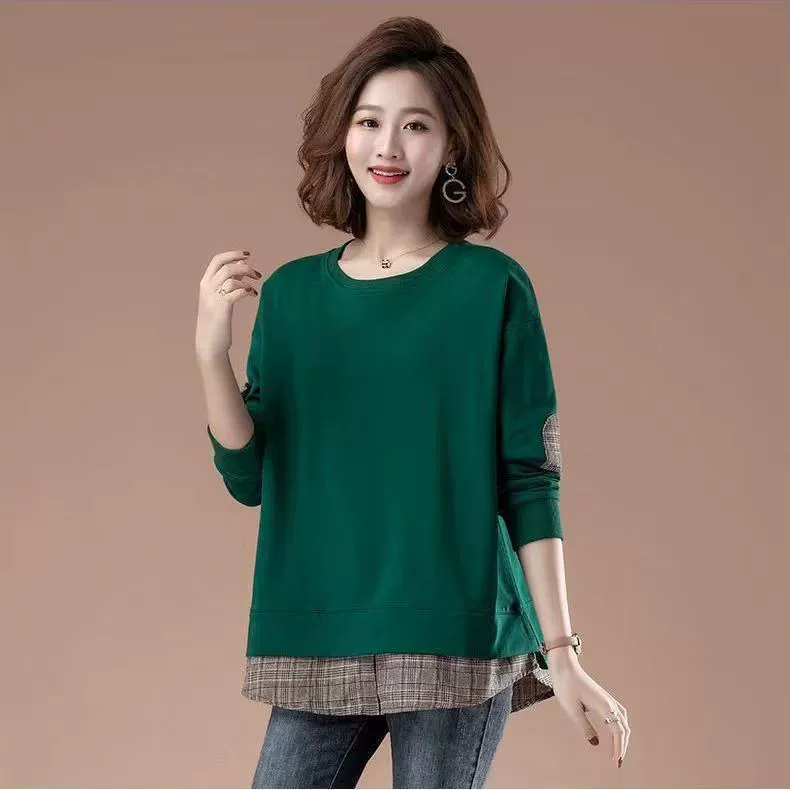 Осенний стиль с хлопчатобумажным поддельным двумя рукавами женский длинный рукав осенний и зимний новый прилив ins свободная куртка