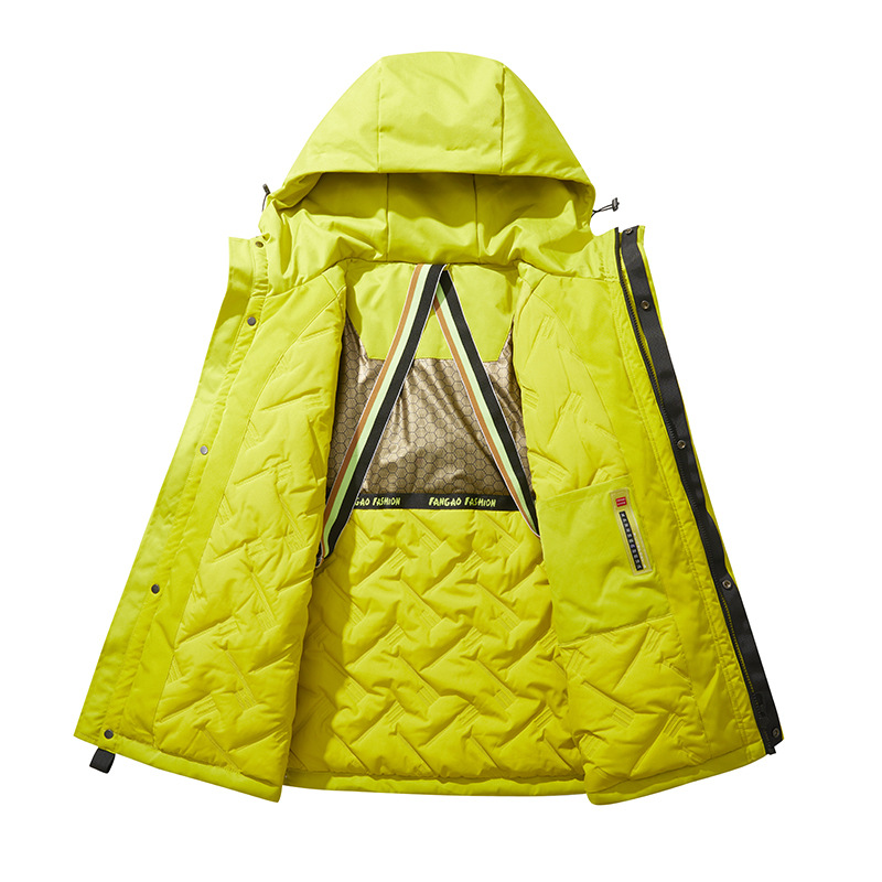 Outdoor Tooling Cotton-padded Men's Loose Three-proof Hooded Warm Graphene Cotton-padded Men's_viptrois.com