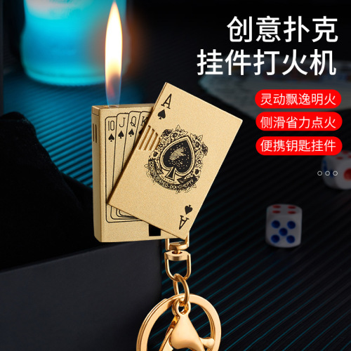 WM-0026 creative key pendant lighter mini compact side sliding ignition multi-color optional manufacturer wholesale