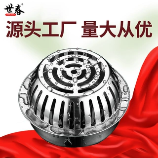 天台不锈钢地漏圆形大排量防堵地漏室外凸面地漏防堵塞通用地漏