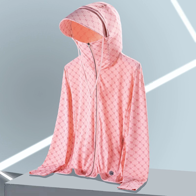 Summer thin jacket for leisure with hood, windbreaker, windproof sun protection clothing