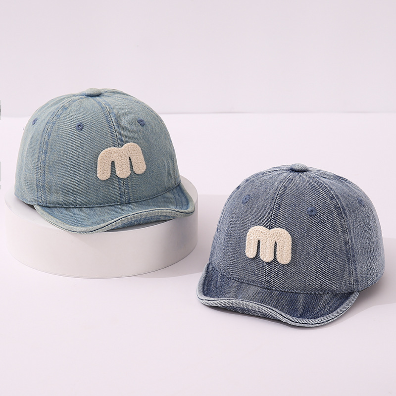 Sombreros de primavera para niños coreanos simple letras bordadas sombreros de sombra de pato retro hacer viejos sombreros de béisbol para niños y niñas