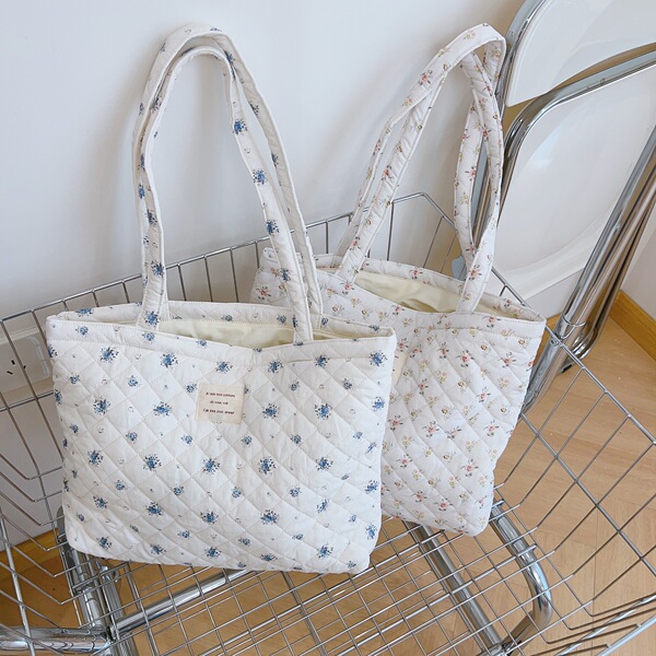 Capacious quilted one-shoulder bag