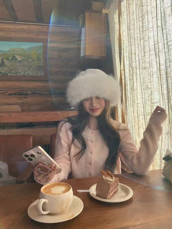 韩系毛衣女甜美清新可爱短款针织开衫简约蕾丝花边领2025早秋新款|undefined