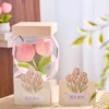 【Great beauty】2 pink tulip bouquet ornaments