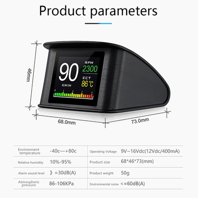 Computer Obd2 Head-Up Display – Vehicle HUD