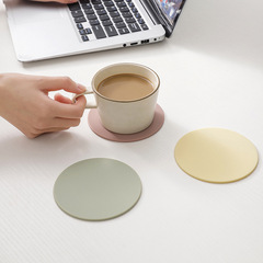 Silicone Insulated Mat, Monochrome Home Kitchen Tea Cup Mat, High-Temperature Resistant and Heatproof Coffee Cup Mat