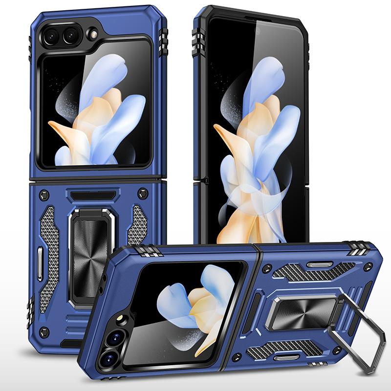 Adecuado para Samsung Z Flip6 Passenger empuja la ventana soporte giratorio funda para teléfono móvil Flip5 funda protectora anticaída magnética para automóvil