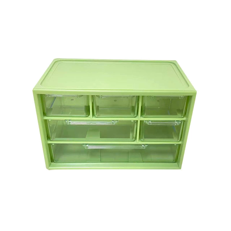Настольный выдвижной ящик шестигранная коробка хранения корейский прозрачный ластер коробка для сортировки украшений общежитие