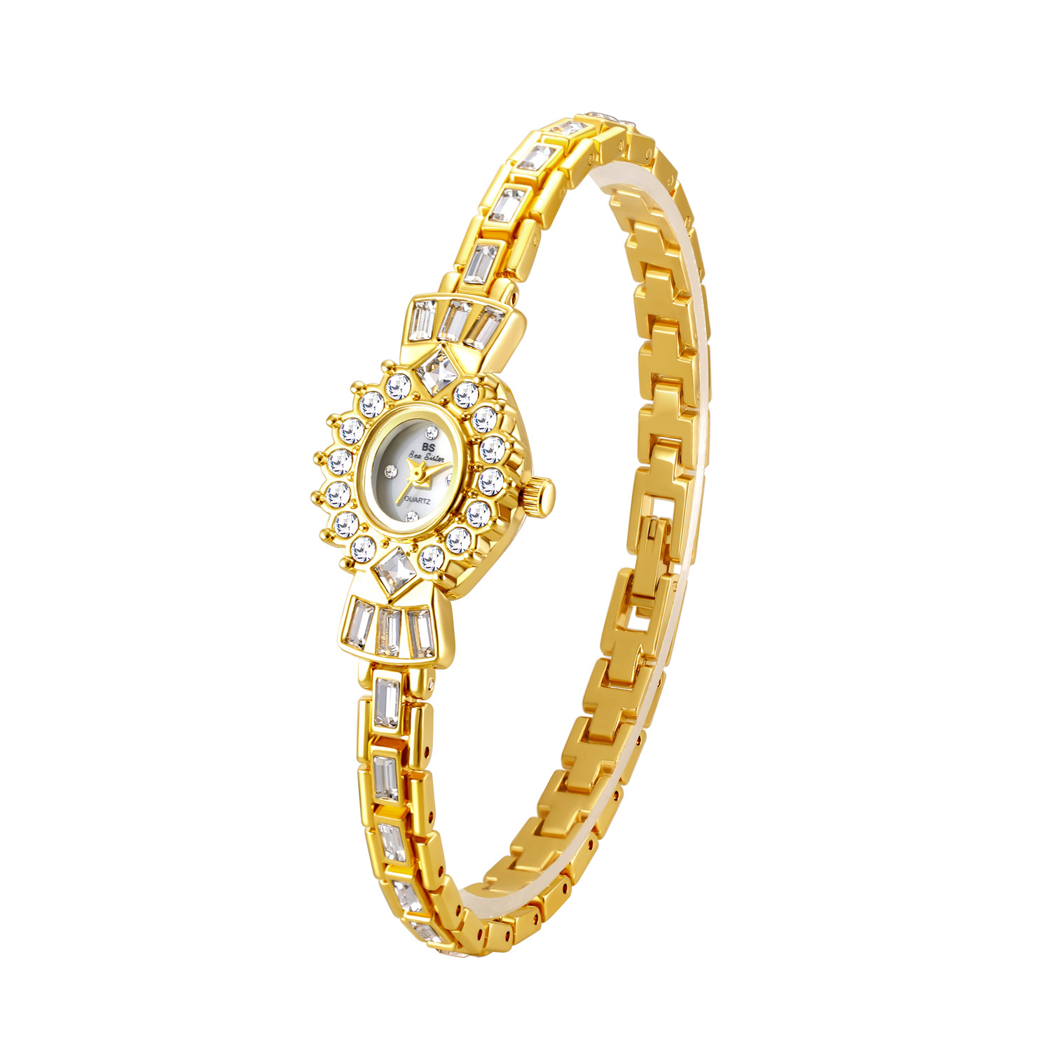 30g Weight Tempered Glass Mirror Material Alloy Strap Material Watch Classification Pointer Display Type Jewelry Buckle Buckle Style Oval Dial Shape Daily, Tea Party Occasion Quartz Movement Solid Color Pattern Women's Gender Luxurious, Shiny Style Luxurious Shiny Solid Color Jewelry Buckle Quartz Watch Women's Watches 11