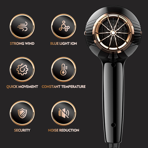 Factory Wholesale Hair Dryer High Power Cold and Hot Air Electric Hair Dryer Home Appliance Hair Drying Machine Cross-border Bestselling Gift
