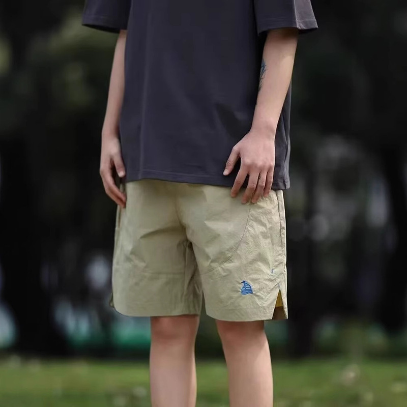 Summer Outdoor Quick-Drying Workwear Sports Shorts for Men and Women, Simple Mountain Style Casual Straight-Leg Five-Point Beach Pants for Outer Wear