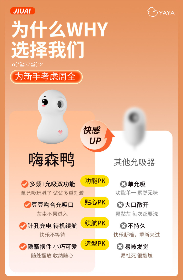 Jiuai Electric Wearable Egg Vibrator for Adults, USB Rechargeable, Quiet 40dB, Silicone ABS — detail image 3