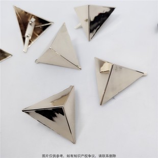 Punk Stud Shoe Buckle Hardware Accessories Hip Hop Punk Triangle Tip Accessories Belt Handbag Hardware Accessories Customized