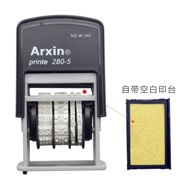 AsiaInfo 239 ~ 240 sello automático de tinta sello fecha sello digital ajustable rueda financiera Flip cubo con mesa de impresión