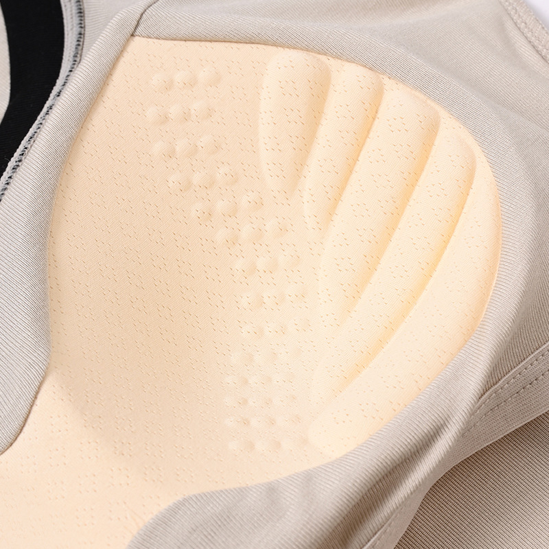 Spring summer top with cups with a round collar