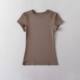 High Elastic Shoulder T-Shirt Tight Waist Tight Short Sleeve Women's Summer 2025 New Slim Fit American Short Top.