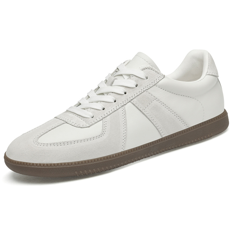 Chaussures décontractées homme en cuir véritable et mesh blanc_voghion.com