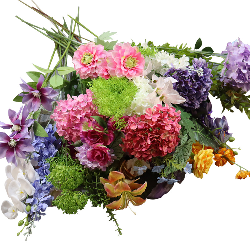 Paisaje de flores de imitación de estilo de jardín de Monet Centro comercial de flores de seda Accesorios de Meichen Fotografías, choca, escaparates, flores