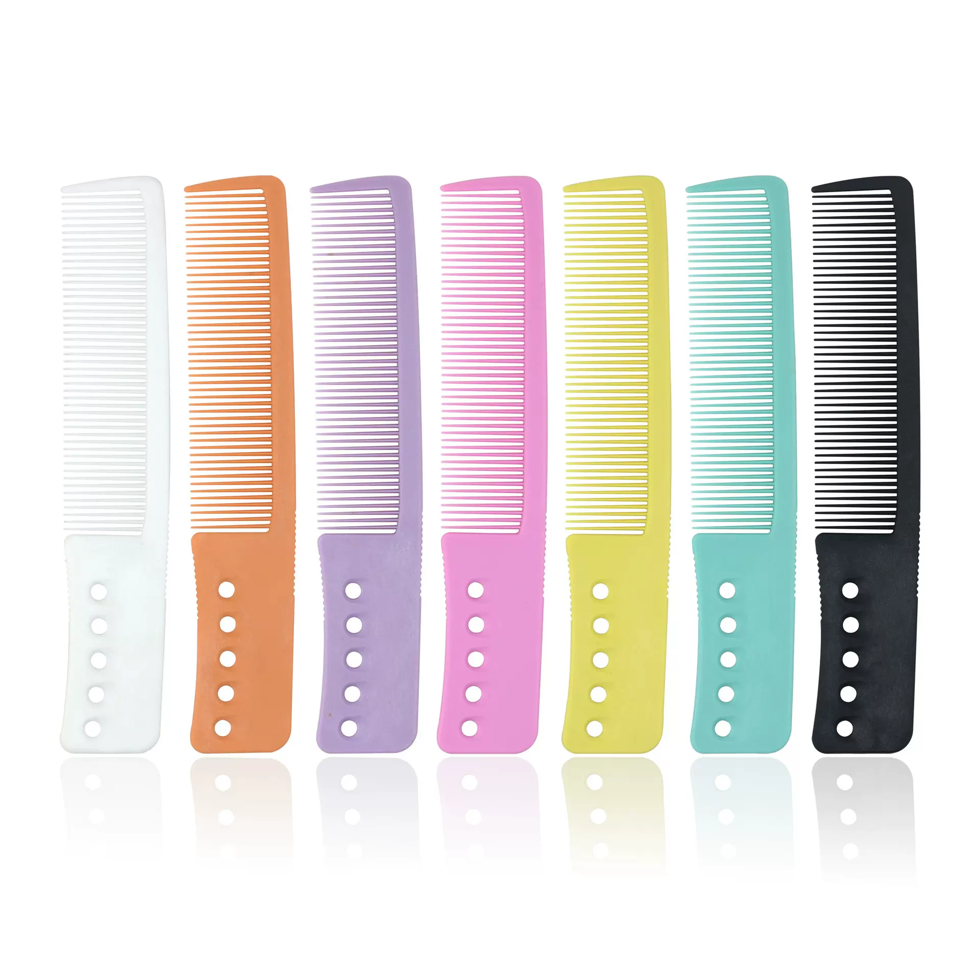 工厂直供轻薄款平头梳发廊裁发梳马卡龙家用顺发梳