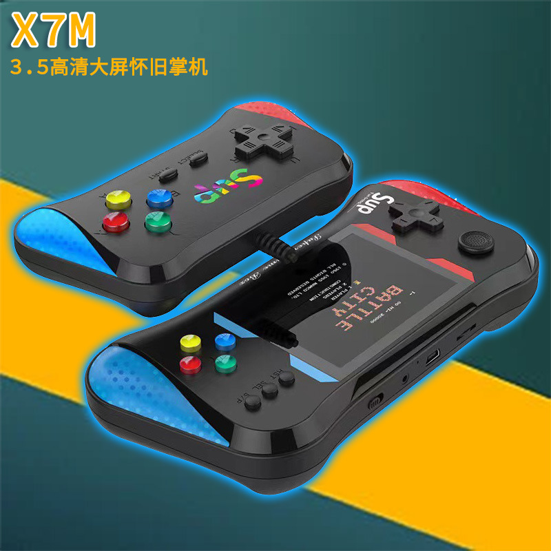 Cross-Border X7M Handheld Game Console Retro Arcade Large Screen 500-In-One Classic Handheld Two-Player Arcade