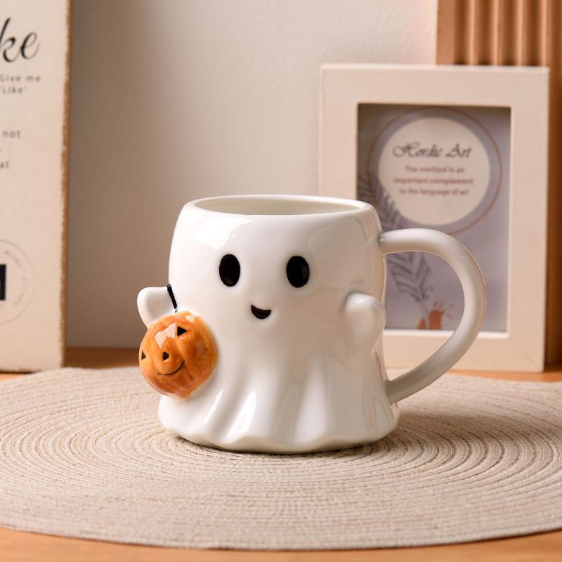 カボチャゴーストカップハロウィンゴーストクリエイティブ面白いかわいいウォーターカップアフタヌーンティーコーヒーカップ|undefined