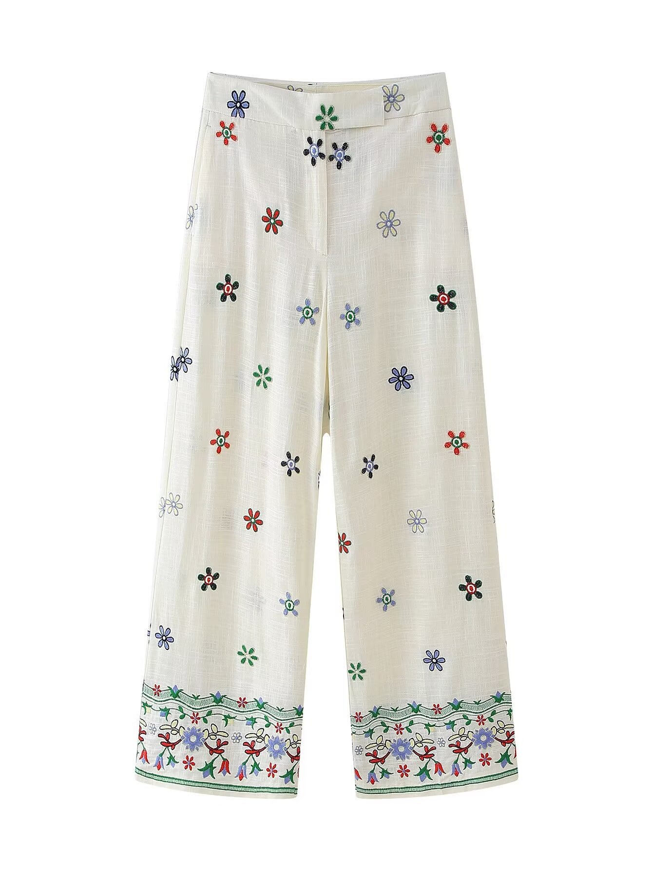 Cross-border Women's 2024 Summer New European and American Fashion Loose Casual Lapel Embroidered Shirt Top Shirt Women