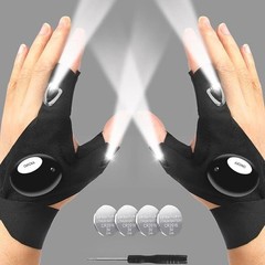 クロスボーダー热い贩売LED懐中电灯钓り手袋応急修理キャンプアウトドアスポーツ照明指ライト手袋