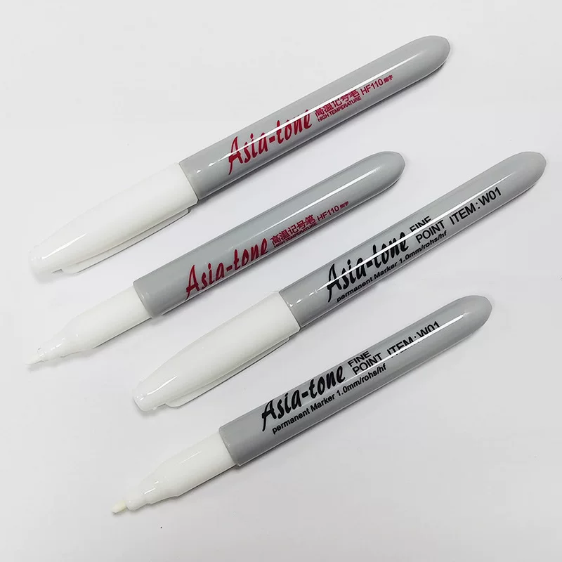 Yatong White HF110 high -temperature oil -based oil -based note number pen stroke pens and pen, rubbing waterproof and drying speed 1mm