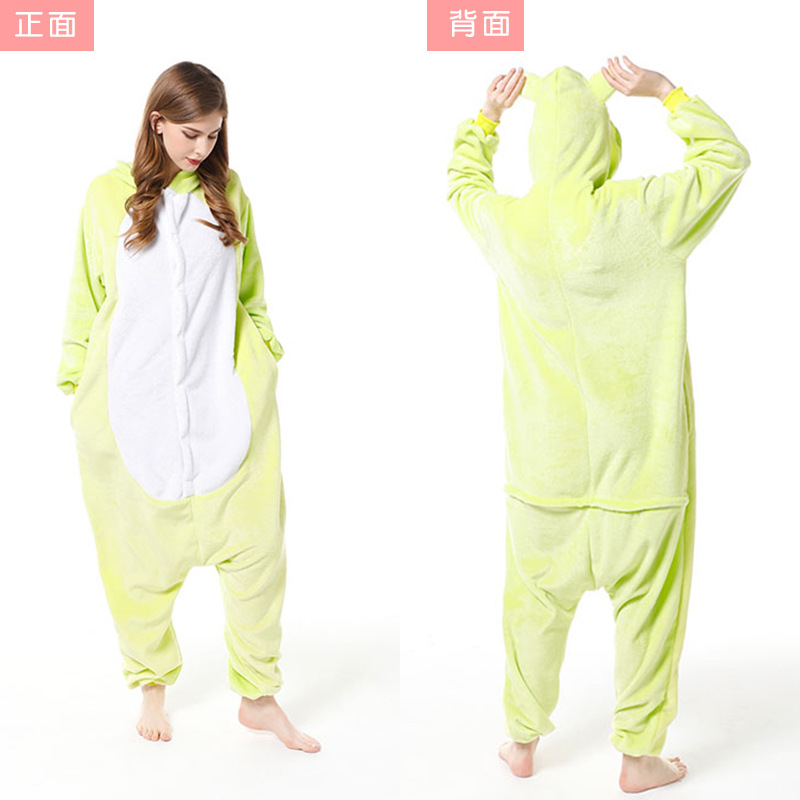 Otoño y invierno serie de animales de flanela de dibujos animados mono Goku polvo cerdo padres e hijos pareja ropa de casa interacción padre-hijo