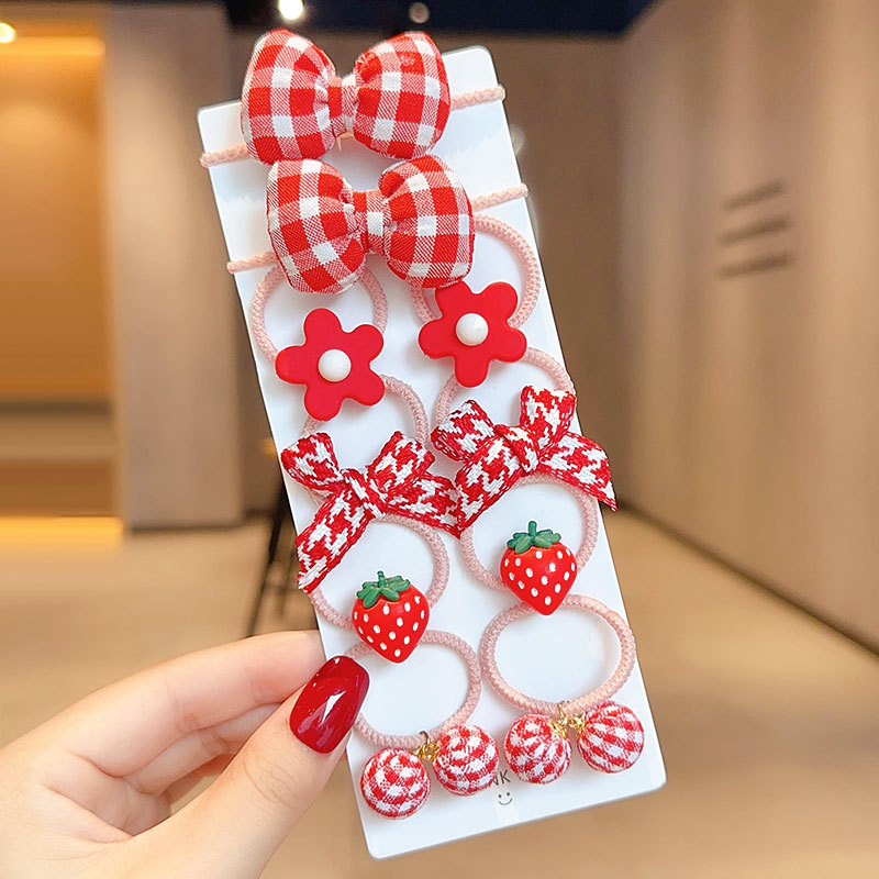 SKU-04-千鸟格红色系列10件套