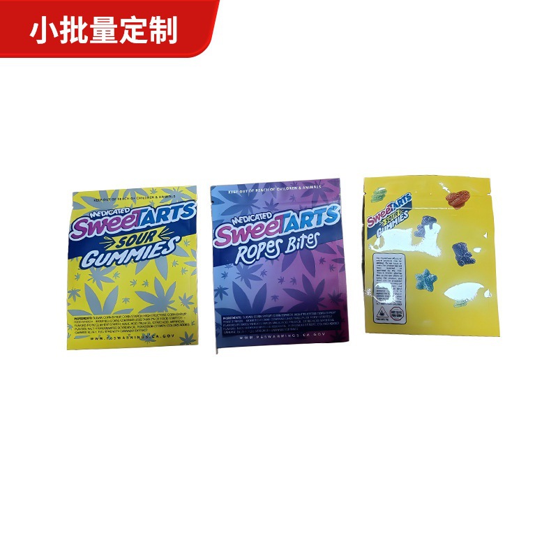 亚马逊跨境聚酯薄膜袋食品包装袋Warheads Sour Rope Bites Puch