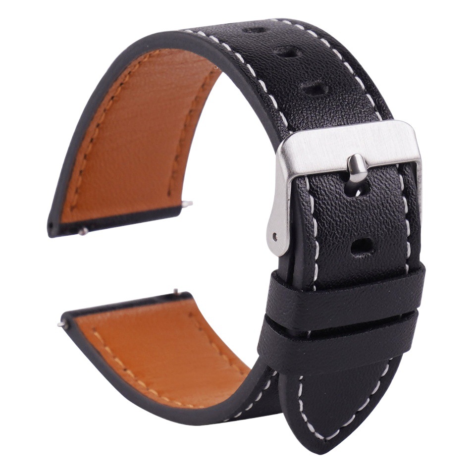 Aplicable a Huawei Samsung WATCH3 GT3WATCH 3Pro reloj inteligente correa de cuero plana fábrica en stock