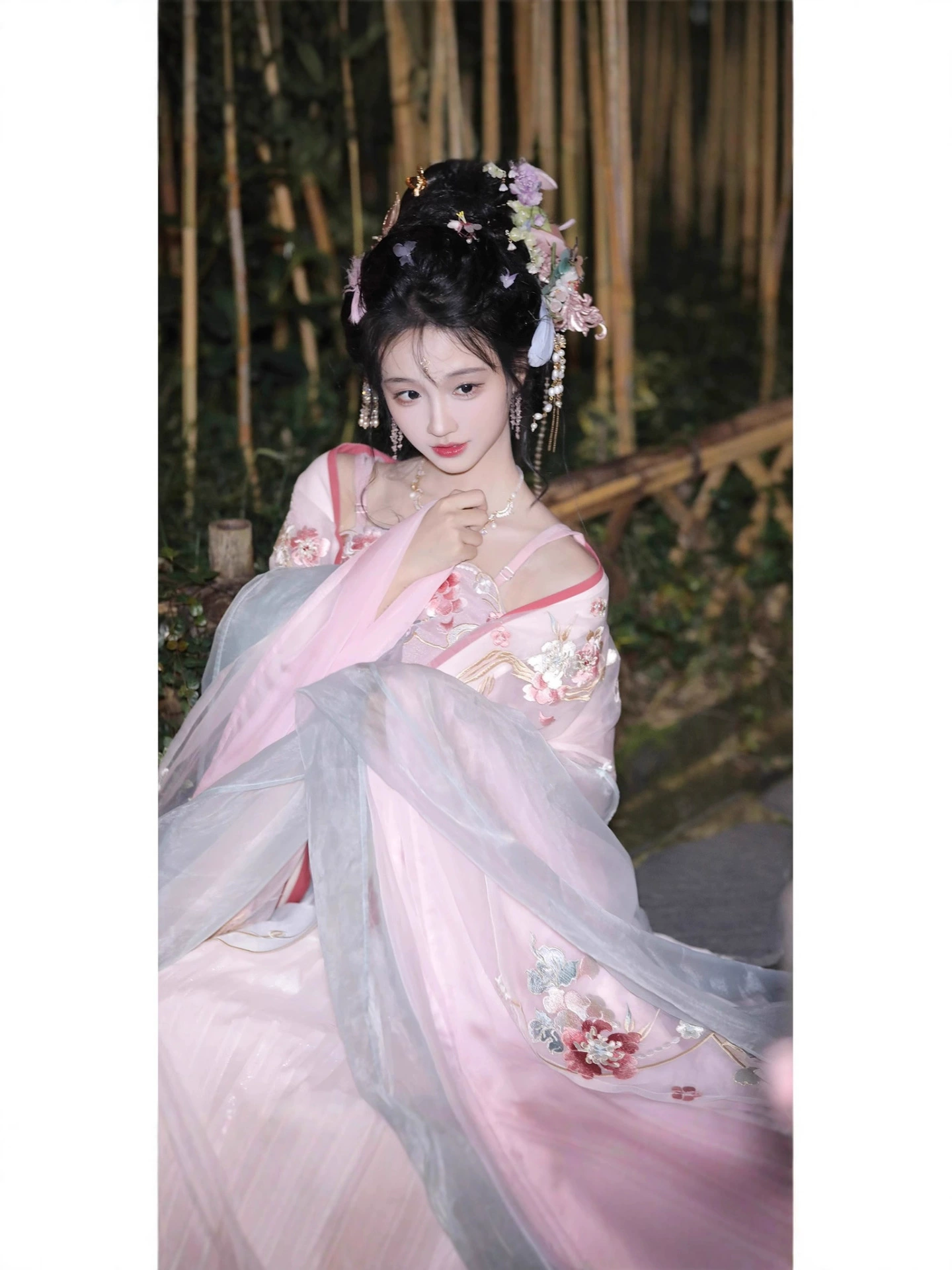 Новые оригинальные [Yushui Qingluan] вышитые подтяжки, супер-фея Hanfu, Национальный стиль эпох Южной и Северной династий для церемонии на подиуме в образе звезды