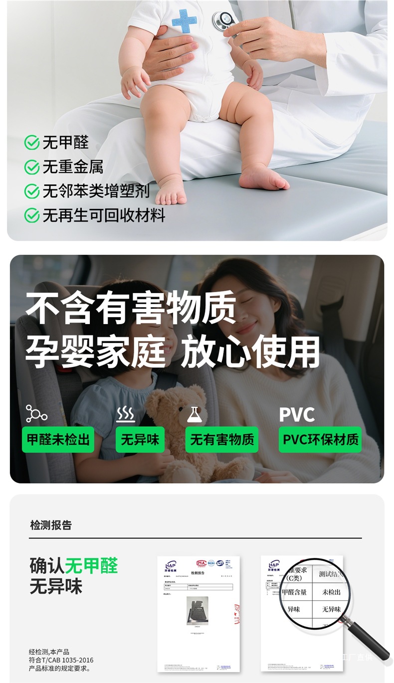 Car Floor Mat for the Driver's Seat, Single Piece Mat for the Driver's Seat, Single Wire Loop for the Passenger's Seat, Special Mat for the Passenger's Seat by Zhepei Hui
