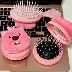 ぬいぐるみルーピーエアバッグコーム、かわいいビーバーエアクッションミラーコーム、ソフトガールポータブルマッサージコーム、ミニヘアケアコーム