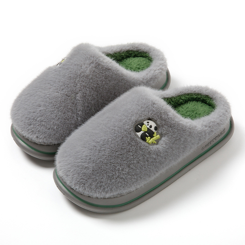 Pantofole in cotone per la casa da uomo inverno 2026 nuova casa calda per interni in peluche più pantofole in cotone con suola spessa in velluto per donna inverno