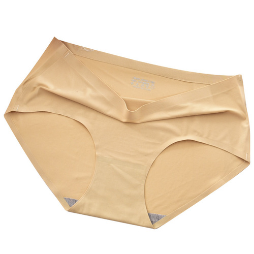 Seamless underwear for women, ice silk, one piece, mid-waist, large size, foreign trade wholesale, briefs, thin underwear 810