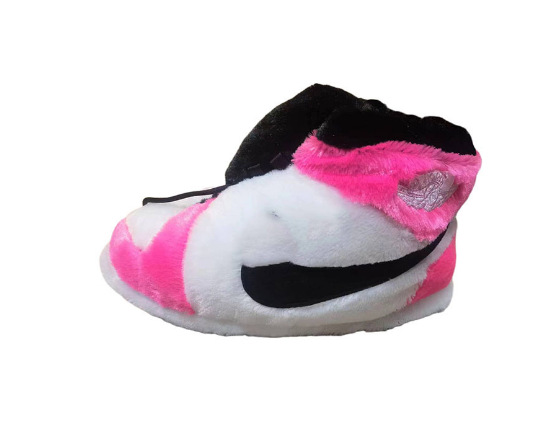Tiktok mismo estilo parodia zapatos de grasa Coco pareja Zapatillas de algodón volver al futuro casa piso Kang hebilla 1 zapatos de algodón