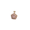 Fuchsia necklace, pendant, agate stone inlay, diamond encrusted, 8mm, wholesale
